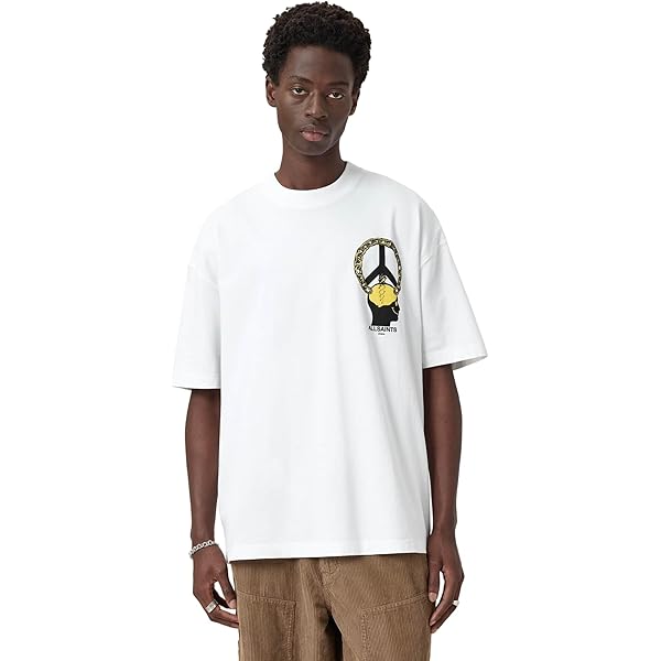 AllSaints MensGraphic T-ShirtCove Ss CrewWashed BlackX-Small